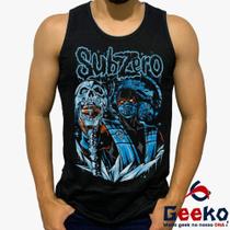 Regata Sub Zero 100% Algodão Mortal Kombat Geeko Regata Sub Zero 100% Algodão Mortal Kombat Geeko