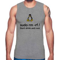 Regata sudo rm -rf / (Don't drink and root) - Foca na Moda Regata sudo rm -rf / (Don't drink and root) - Foca na Moda