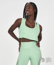 Regata Super Cropped Frente e Costas Alto Giro Verde Tropical