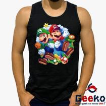 Regata Super Mario e Luigi 100% Algodão Super Mario Bros Geeko