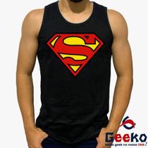 Regata Superman 100% Algodão Super-Homem Camiseta Regata Super Homem Geeko