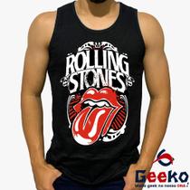 Regata The Rolling Stones 100% Algodão Camiseta Regata Rock Geeko