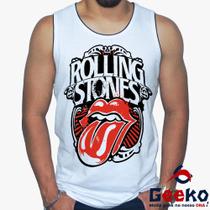 Regata The Rolling Stones 100% Algodão Camiseta Regata Rock Geeko