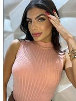 Regata Tricot Gola Média Tamanho único