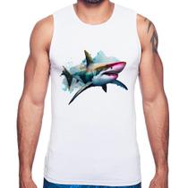 Regata Tubarão Watercolor - Foca na Moda