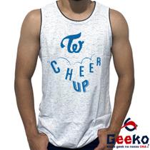 Regata Twice 100% Algodão Cheer Up K-pop Camiseta Regata Geeko
