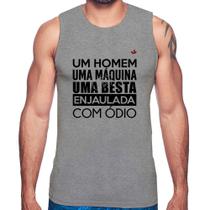 Regata Um homem, uma máquina, uma besta enjaulada com ódio - Foca na Moda