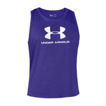 Regata Under Armour Sportstyle Logo Tank Azul e Branco - Masculino