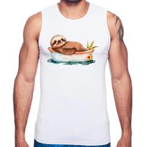 Regata Ursinho Panda Relaxando Na Piscina - Foca na Moda