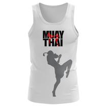 Regata Usual Muay Thai Academia Treino Proteção Uv50 Camiseta Dry - Branca