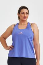 Regata UV com Recorte de Tule Plus Cajubrasil Azul Peri