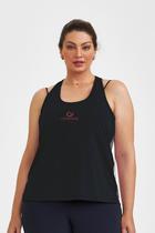Regata UV com Recorte de Tule Plus Cajubrasil Preto Regata UV com Recorte de Tule Plus Cajubrasil Preto