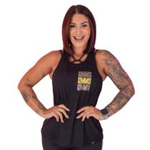 Regata viscolycra Preta com detalhe Sorriso 4002 - Lievi Regata viscolycra Preta com detalhe Sorriso 4002 - Lievi