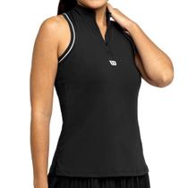 Regata Wilson Tour Zip Tank Preto Regata Wilson Tour Zip Tank Preto