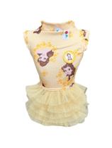 Regatinha Bela Amarelinha com Tutu para cachorro e gato Tamanho:G