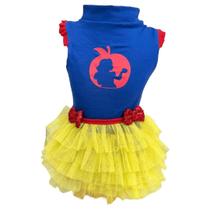 Regatinha Branca de Neve com Tutu para cachorro e gato