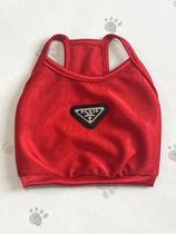 Regatinha Cropped Grife Inspiração Vermelha para cachorro e gato