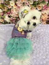 Regatinha Jasmine Aladdin Roxo com Tutu para cachorro e gato Tamanho:G