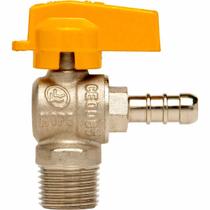 Registo de Gás Esfera Angular 90 Rosca 1/2 para GLP ou GN (torneira para gás tipo abre e fecha)