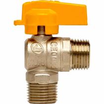 Registo de Gás Esfera Angular 90 Rosca 1/2 para GLP ou GN (torneira para gás tipo abre e fecha)