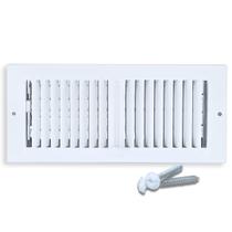 Registrador de teto Sierra Grates 10x4 - Aço branco bidirecional Registrador de teto Sierra Grates 10x4 - Aço branco bidirecional