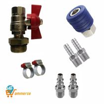 Registro Balão De Ar M22 + 2 Espigões + 2 Pinos + Engate