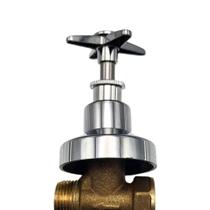 Registro Chuveiro Pressão Padrão Metal Latão Ducha Acabamento Cromado Com Canopla 3/4" 25mm Iguatemi