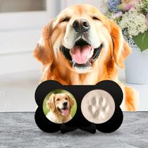 Registro da Patinha PET Porta Retrato Molde Massinha Biscuit Memória Lembrança PET Formato Osso