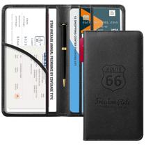 Registro de carro e titular do seguro Cobak Magnetic PU Leather