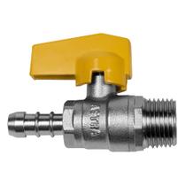 Registro de Gás Esfera Reto Rosca 1/2 x Espigão NPT Astra