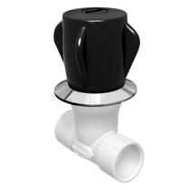 Registro de Pressão 25mm Preto e Cromado - Mecanismo de 1/4'' de Volta