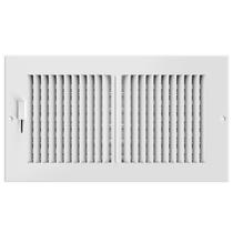 Registro de ventilação AC Infinity 15x30 cm em aço ajustável branco Registro de ventilação AC Infinity 15x30 cm em aço ajustável branco