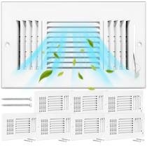 Registro de ventilação de teto Gmurnai, aço de parede lateral de 3 vias de 10 x 8 polegadas Registro de ventilação de teto Gmurnai, aço de parede lateral de 3 vias de 10 x 8 polegadas