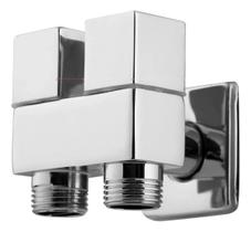 Registro Ducha Higiênica 2 Saídas Água Duplo Quadrado