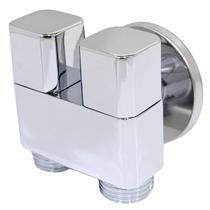 Registro Duplo Máquina Lavar Ducha Higiênica Metal Cromado Registro Duplo Máquina Lavar Ducha Higiênica Metal Cromado