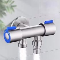 Registro Duplo para Ducha para Lavatório Inox Escovado Inox Grascan Registro Duplo para Ducha para Lavatório Inox Escovado Inox Grascan