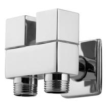 Registro Duplo Quadrado Para Ducha Higiênica 2 Saídas Água