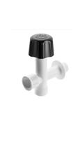 Registro em Polipropileno de 1/2 para Máquina de Lavar Branco e Preto - Herc Registro em Polipropileno de 1/2 para Máquina de Lavar Branco e Preto - Herc