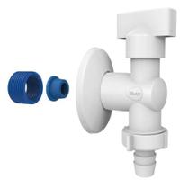 Registro Esfera 1-2'' Branco 1-4 Volta - Torneira Multiuso Para Máquinas De Lavar E Jardins