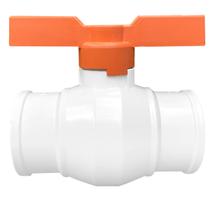 Registro Esfera 100mm Irrigação Para Tubo Esgoto Pvc Branco