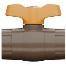 Registro Esfera Compacto Soldável PVC Marrom Canos E Tubos Água Fria De 2” Polegadas 60mm Tigre