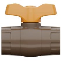 Registro Esfera Compacto Soldável PVC Marrom Canos Tubos Água Fria De 1.1/4” Polegadas 40mm Tigre