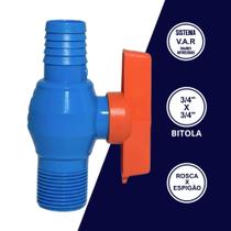 Registro Esfera Irrigação Início De Linha Material PVC Cor Azul Durín Registro Esfera Irrigação Início De Linha Material PVC Cor Azul Durín