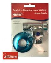 Registro Esfera P/ Máquina Lavar C/ 2 Saídas Mister 100612