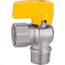 Registro Esfera Para Gas Alianca Angular Macho/Femea 1/2'' - 550/12