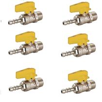 Registro Esfera Reta Gás BM 1/2X38" Kit com 6 UNID - Emmeti Registro Esfera Reta Gás BM 1/2X38" Kit com 6 UNID - Emmeti