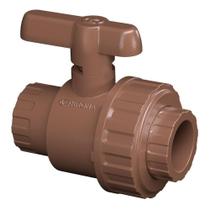 Registro Esfera Soldável com União PVC 50mm 2x1 - Krona Registro Esfera Soldável com União PVC 50mm 2x1 - Krona