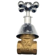 Registro Gaveta Geral Banheiro Válvula Padrão Metal Latão Acabamento Cromado Com Canopla 3/4" 25mm Iguatemi
