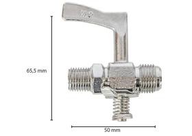 Registro lat crom 1/4 bspt(e) x 1/8 bsp(i) x 3/8 sae