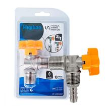 Registro Para Gas Esfera Higiban Angular - 1/2'' X 1/2'' 1/2'' X 3/8'' Registro Para Gas Esfera Higiban Angular - 1/2'' X 1/2'' 1/2'' X 3/8''